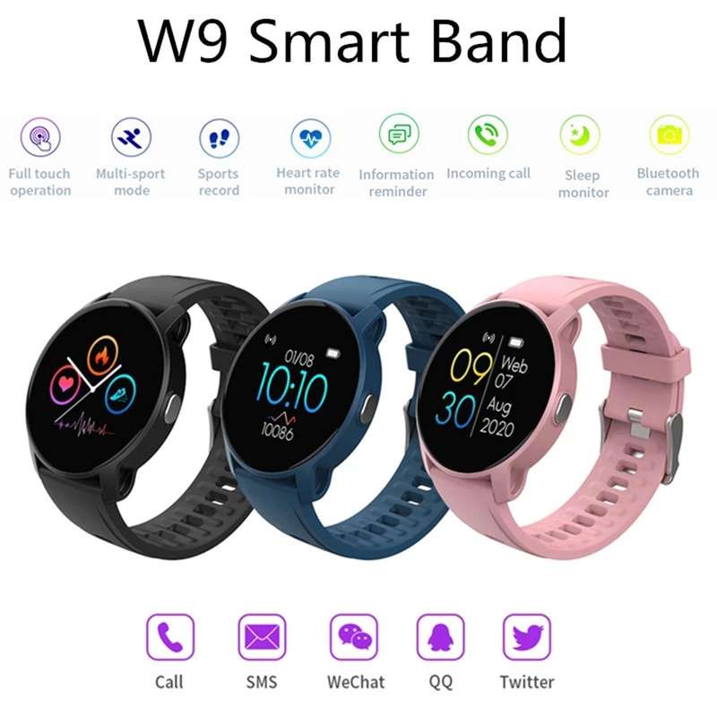 W9 Smart Sport Bracelet, Support Heart Rate Detection & Pedometer & Sedentary Reminder & Sleep Mo...