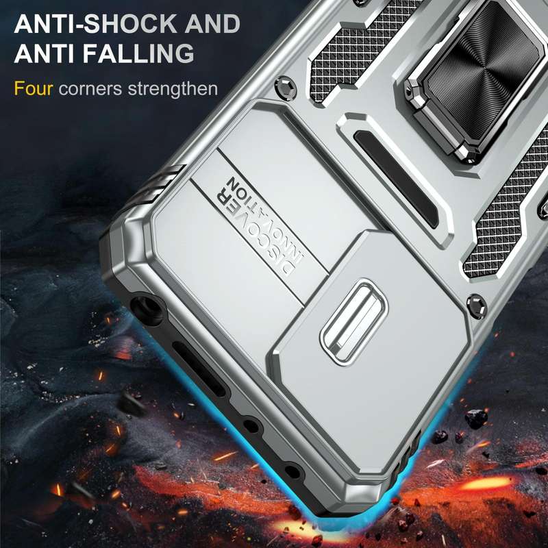 For Xiaomi Redmi Note 11 Pro Armor PC + TPU Camera Shield Phone Case(Grey)