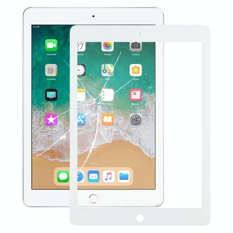 For iPad 9.7 Front Screen Outer Glass Lens with OCA Optically Clear Adhesive (White)