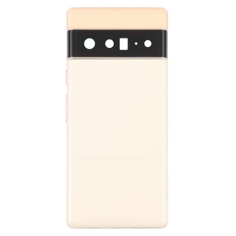 For Google Pixel 6 Pro Battery Back Cover with Middle Frame(Gold)