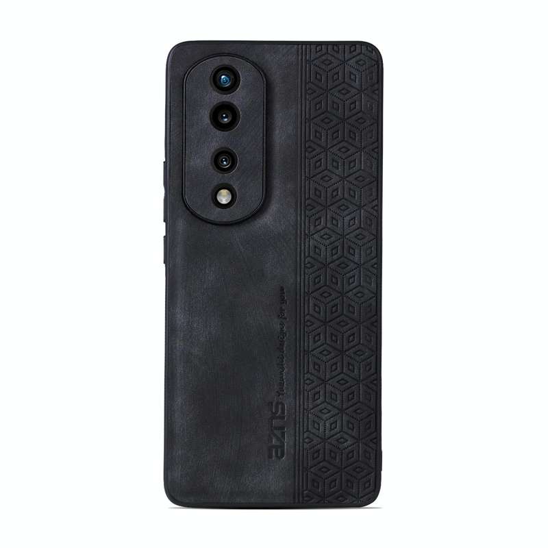 For Honor 70 AZNS 3D Embossed Skin Feel Phone Case(Black)