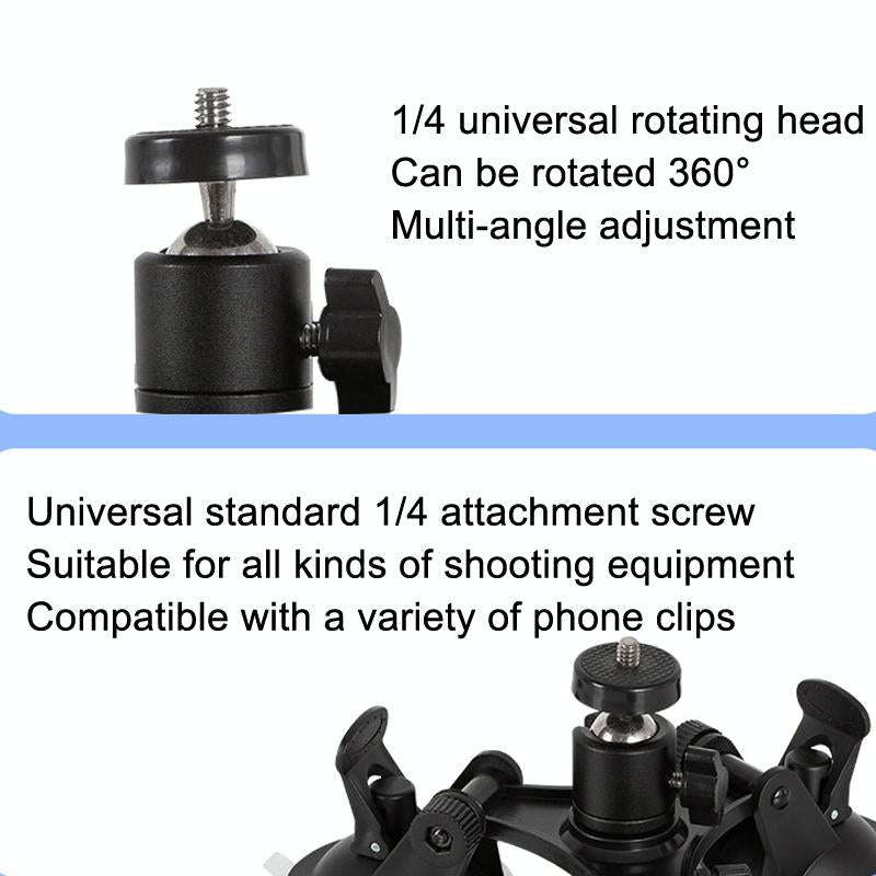 Car General Purpose Vehicle Bracket Suction Cup Fixed Glass Video Shooting Base, Shape: Suction C...