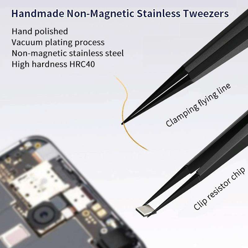 Qianli iNeezy FK-04 Stainless Steel Extra-sharp Thickened Tweezers Pointed Tweezers