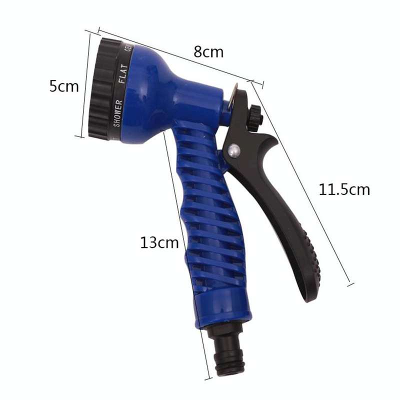 2.5m -7.5m Telescopic Pipe Expandable Magic Flexible Garden Watering Hose with Spray Gun Set(Blue)