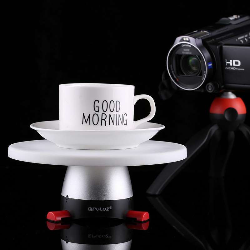 PULUZ Electronic 360 Degree Rotation Panoramic Tripod Head + Round Tray with Control Remote for S...