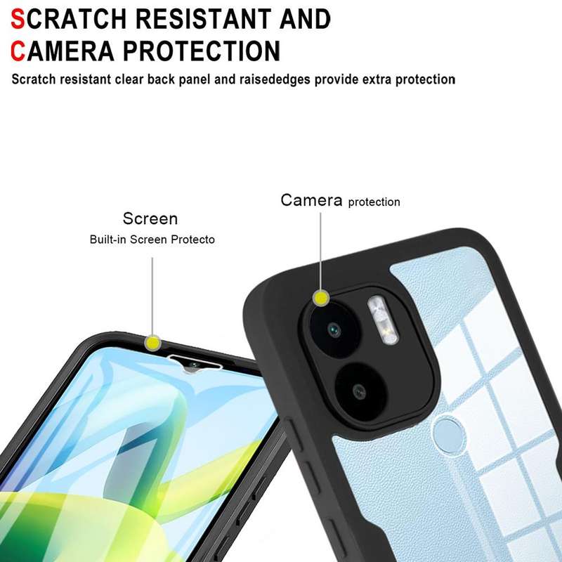 For Xiaomi Redmi A1 Acrylic + TPU 360 Degrees Full Coverage Phone Case(Purple)