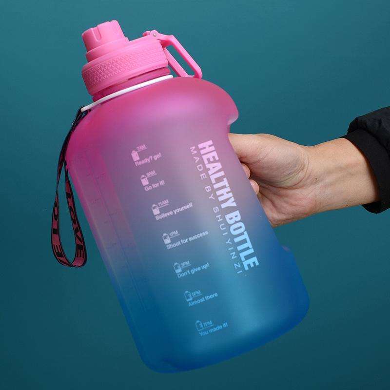 2.2L Large-Capacity Water Cup Sports And Fitness Straw Large Water Bottle Heat-resistant Plastic ...
