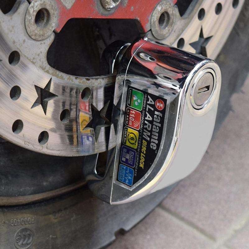 Motorcycles / Bicycle Anti-theft Lock Alarm Disc Brakes Lock with Cable and Bag (Black)