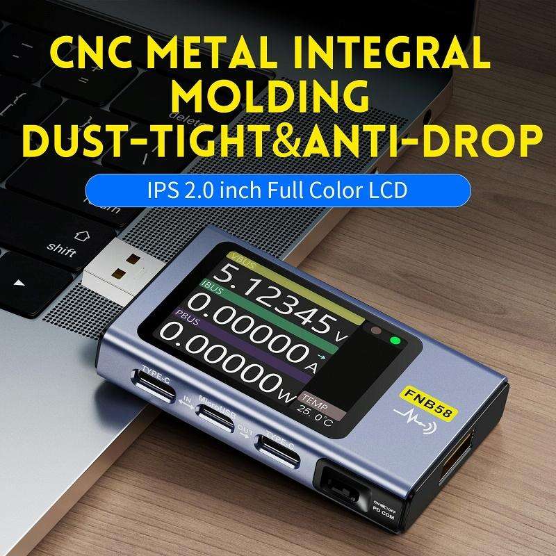 FNIRSI FNB58 USB Voltage Ammeter TYPE-C Fast Charge Power Tester, Specification: Bluetooth