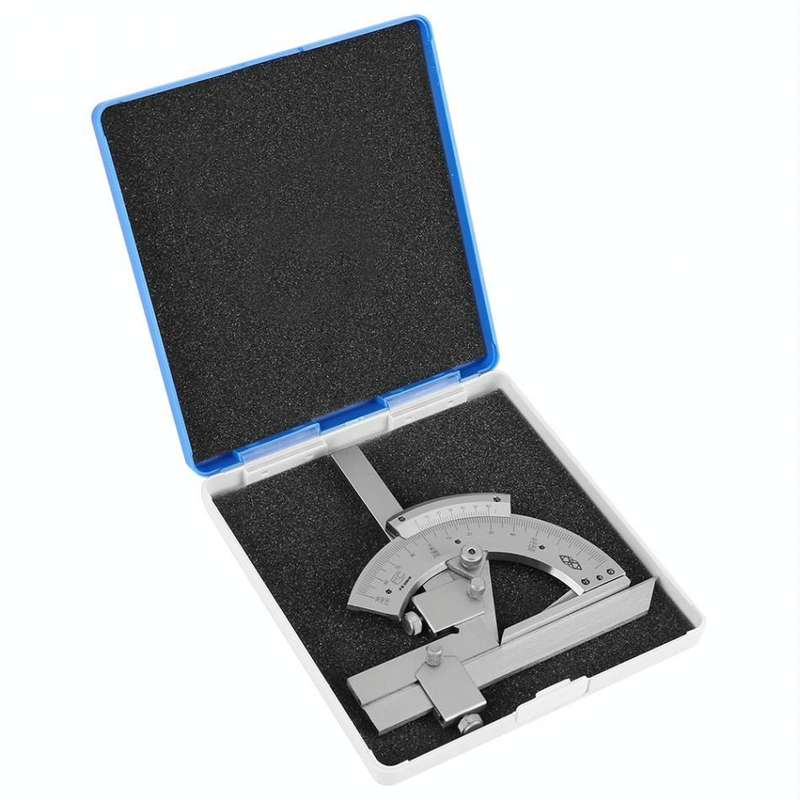 High Carbon Steel Non-parallax Trimmer Protractor Angle Measuring Ruler