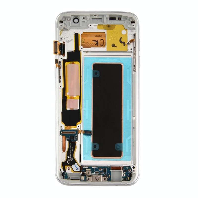 Original LCD Screen and Digitizer Full Assembly with Frame & Charging Port Board & Volume Button ...