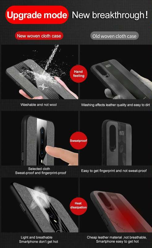 For OnePlus 7 Pro XINLI Stitching Cloth Texture Shockproof TPU Protective Case(Black)