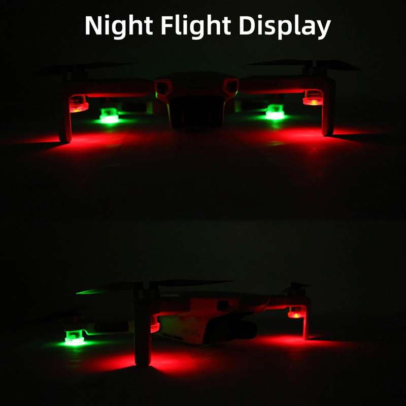 Sunnylife 2-Green + 2-Red Night Strobe LED Light Indicator Light for DJI Mavic 2 / Mini / Mavic A...