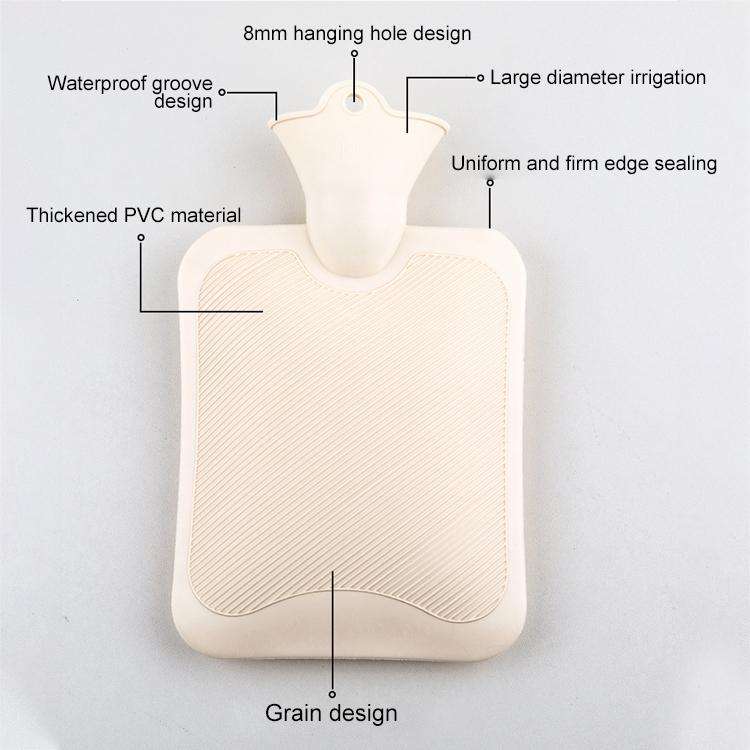 250ml Water Injection Hot Water Bottle Creative Mini PVC Irrigation Water Heating Bag(Dark Green)