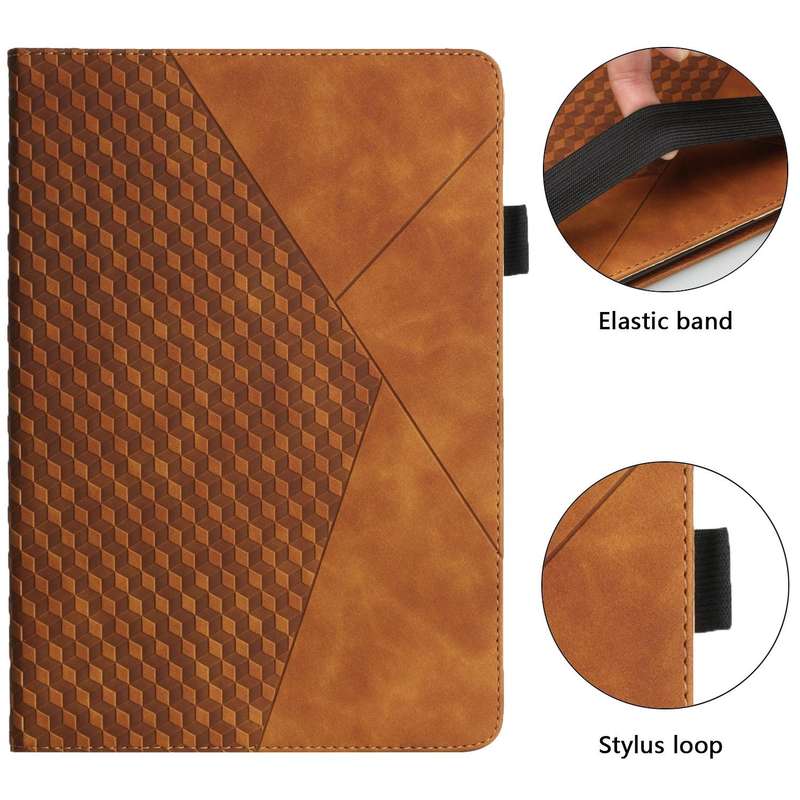 For Samsung Galaxy Tab A8 10.5 2021 X200/X205 Rhombus Skin Feel Horizontal Flip Tablet Leather Ca...