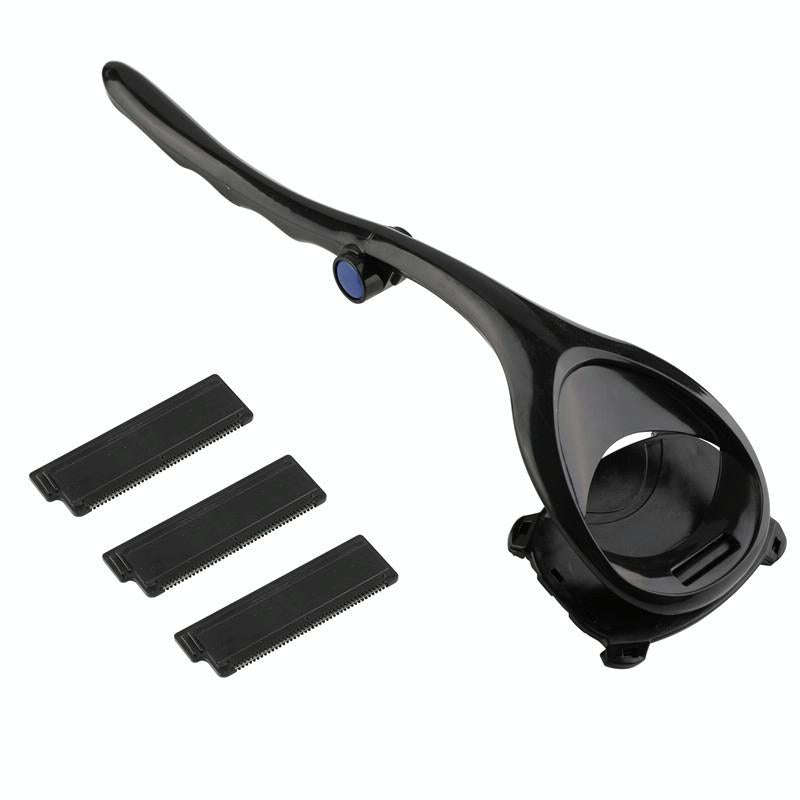B5 Upgraded Version Manual 3 Knife Heads Back Shavers Long Handle Folded Removable Head Hair Removal
