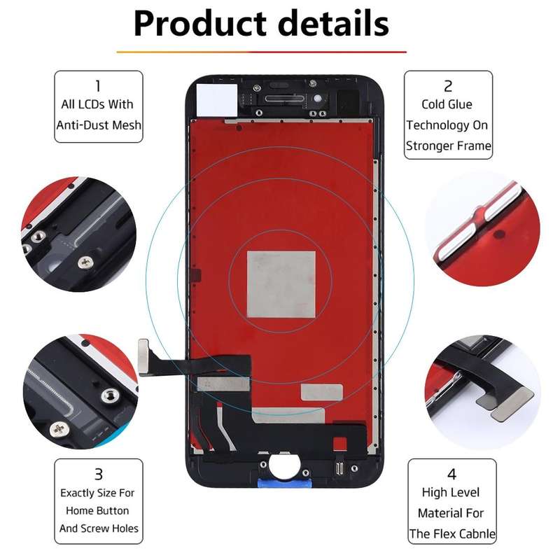 Original LCD Screen for iPhone 8 with Digitizer Full Assembly(Black)