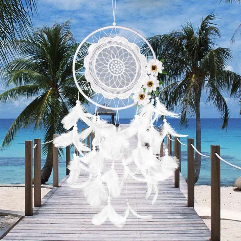 Pure White Flower Dream Catcher Home Decoration Crafts