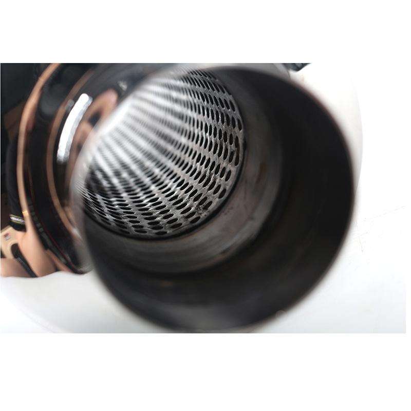 Universal Car / Motorcycles Stainless Exhaust Pipe Muffler 2 inch to 3 inch Bevel Tail Grilled Bl...