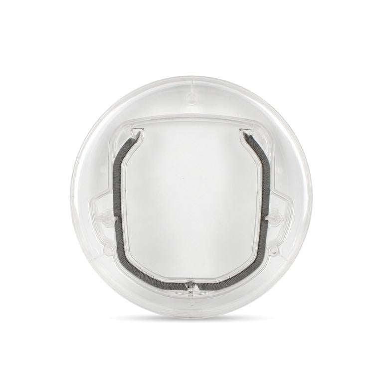 Pet Supplies PC Material Round Glass Door Cat Puppy Door Hole(Transparent)