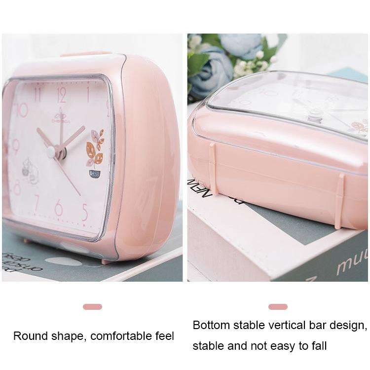 Cute Children Small Alarm Clock Bedside Night Light Clock(A306 Green)
