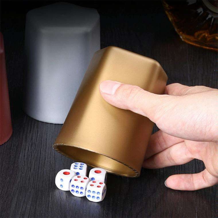 6 PCS Bar Thickening Anti-skid Dice Cup, Style: Little Waist(Black)