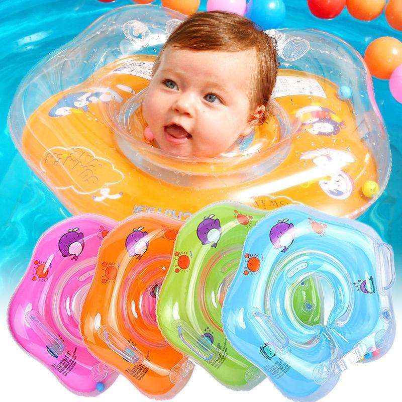 Circle Shaped Inflatable Baby Children Swimming Neck Ring(Blue)