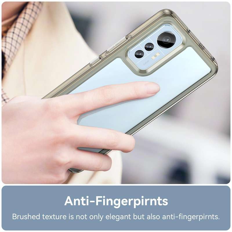 For Xiaomi 12 Lite Colorful Series Acrylic + TPU Phone Case(Transparent Black)