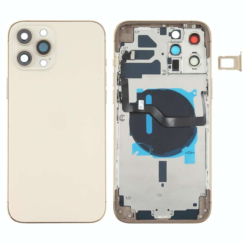 Battery Back Cover (with Side Keys & Card Tray & Power + Volume Flex Cable & Wireless Charging Mo...