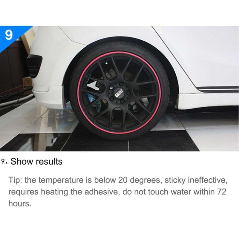 Universal Decorative Scratchproof Stickup 8M Flexible Car Wheel Hub TRIM Mouldings Decoration Str...