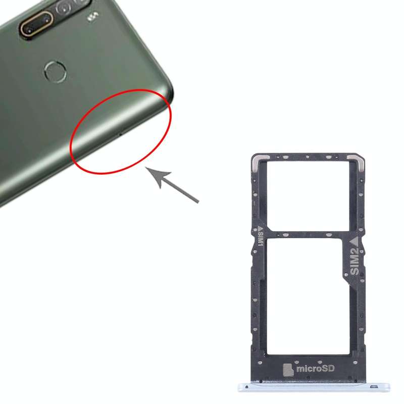 For HTC U20 5G Original SIM Card Tray + SIM / Micro SD Card Tray (White)