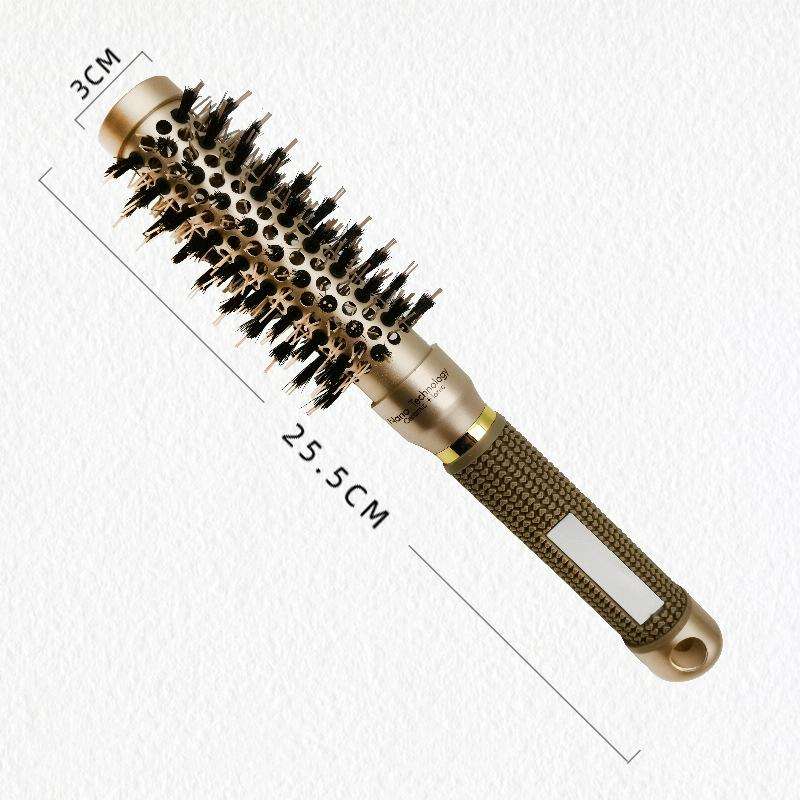 High Temperature Resistant Ceramic Bristles Roller Comb Nylon Needle Cylinder Curling Comb, Colou...