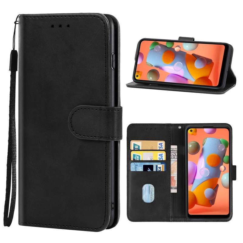 For Samsung Galaxy A11 Leather Phone Case EU Version(Black)