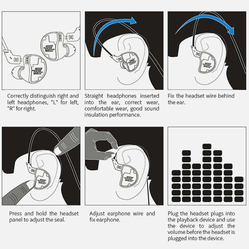KZ ZS10 Ten Unit Circle Iron In-ear Mega Bass HiFi Earphone with Microphone (Red)