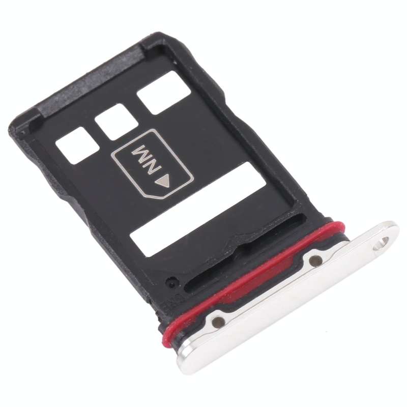 SIM Card Tray + NM Card Tray for Huawei P50 Pro+ (Silver)