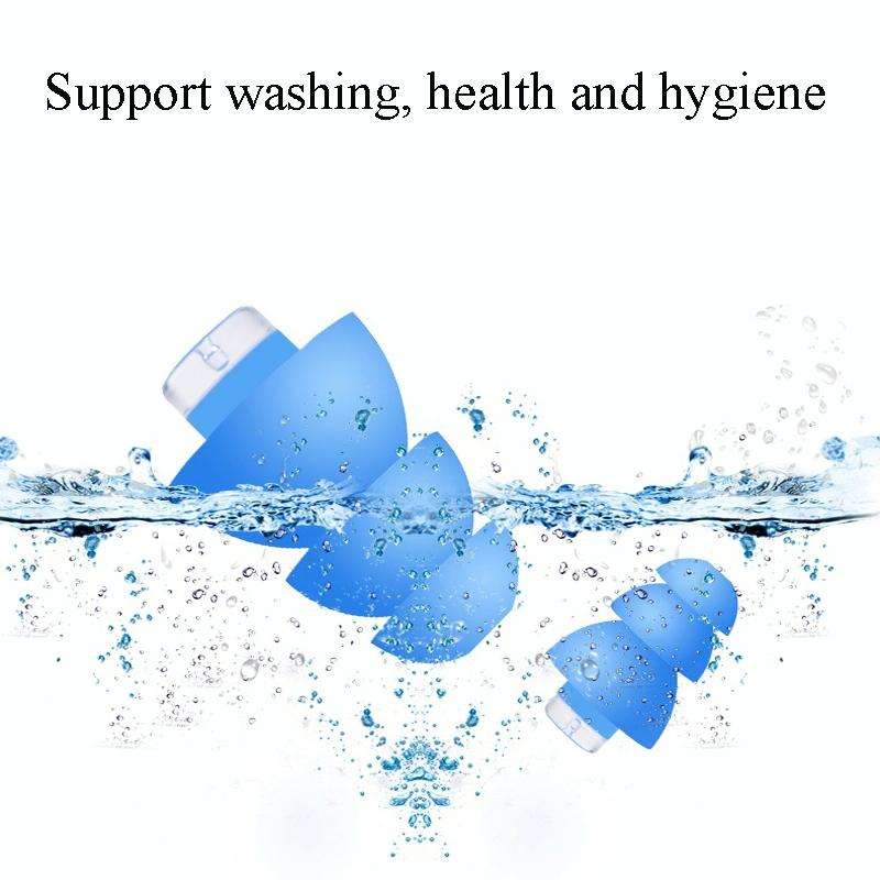Anti-Noise Sleep Earplugs Silicone Soundproof Earplugs Industrial Noise Cancelling Silent Earplug...