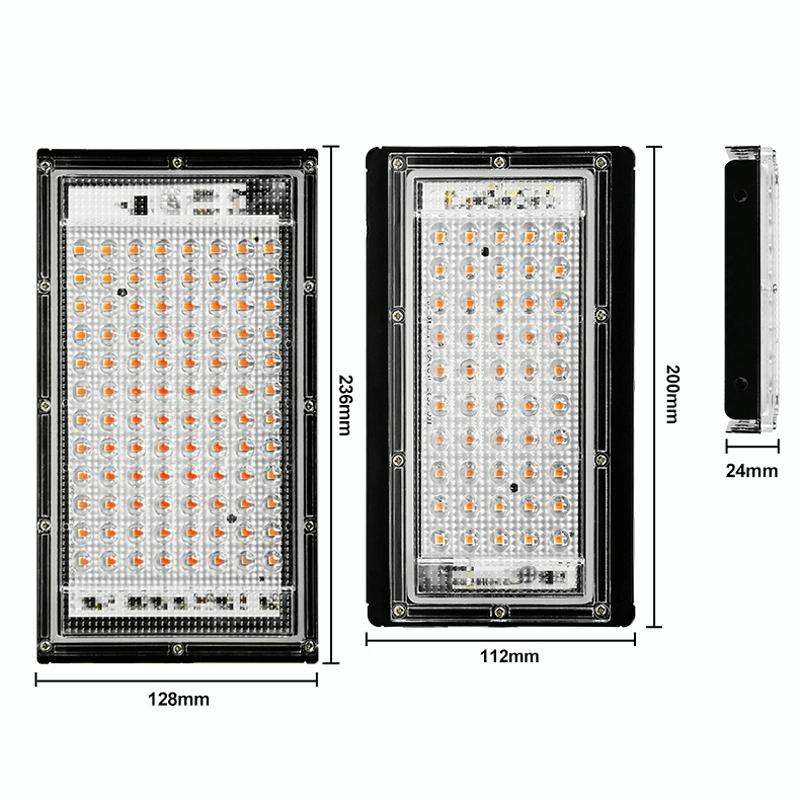 LED Plant Light Full Spectroscopy Waterproof Growth Lamp Seedlings Vegetable Filling Lamp, Power:...