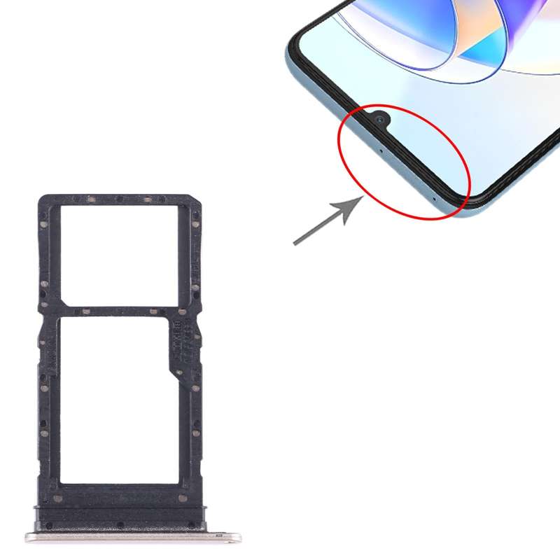 For Honor X7a SIM + SIM / Micro SD Card Tray (Gold)