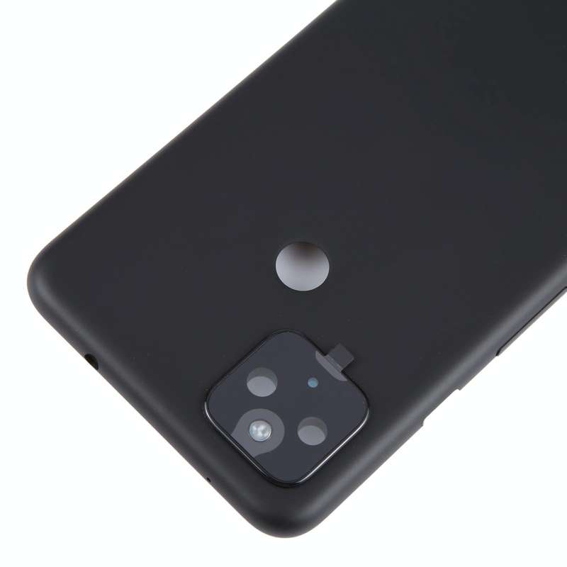 For Google Pixel 4A 5G Battery Back Cover with Camera Lens Cover(Black)