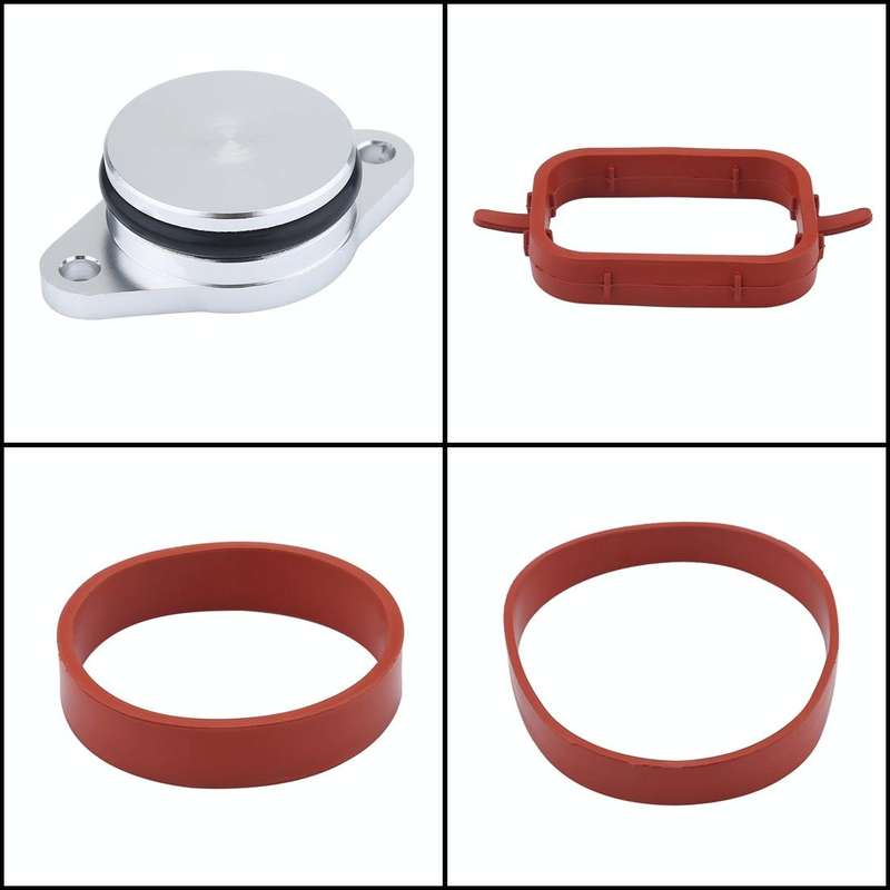 4x33mm Car Swirl Flap Air Intake Aluminum Gasket Remove Repair Kit(Black)