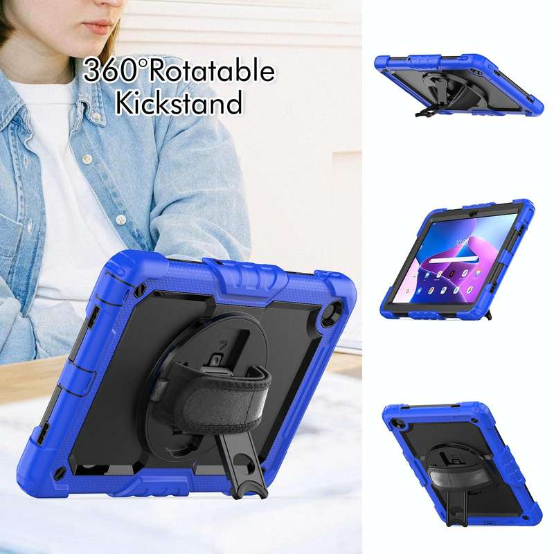 For Lenovo Tab M10 Plus 10.6 3rd Gen 2022 Silicone + PC Tablet Case(Black + Blue)