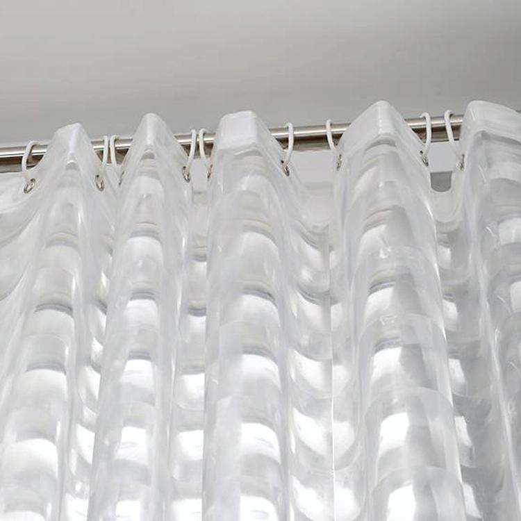 Bathroom EVA Shower Curtain 3D Translucent Thick Waterproof Mildew Sanitary Partition Curtain Sho...