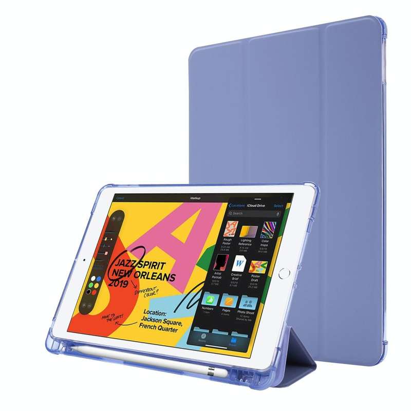 For iPad 10.2 2021 / 2020 / 2019 Airbag Horizontal Flip Leather Case with Three-fold Holder & Pen...
