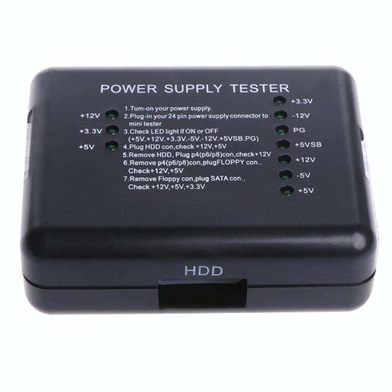PC 20 / 24 Pin PSU ATX SATA HD Power Supply Tester