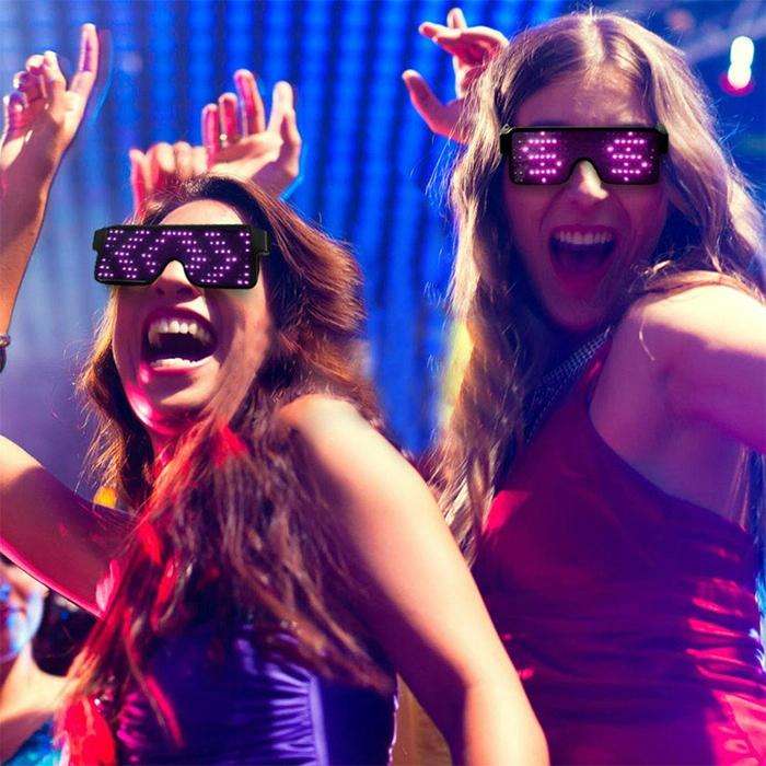 Night Club Bar Disco LED Light Emitting Glasses Festival Party USB Charging Shutter Dynamic Flash...