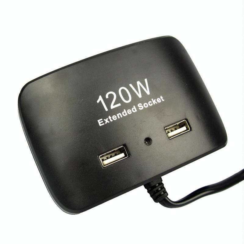 120W Car Cigarette Lighter Adapter, 3-Socket Cigarette Lighter Splitter with Dual USB Car Charger...
