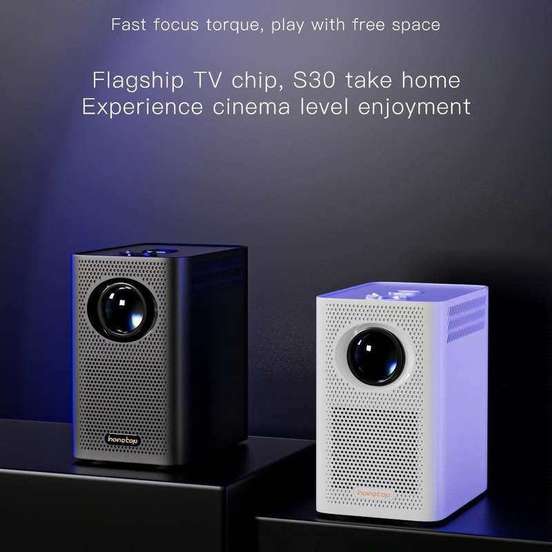 S30 Android System HD Portable WiFi Mobile Projector, Plug Type:AU Plug(White)