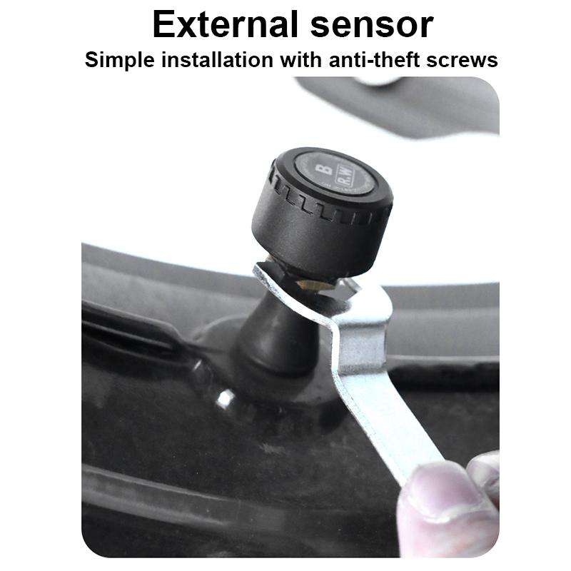 Front Wheel Tire Pressure Temperature Monitoring Sensor(Black)