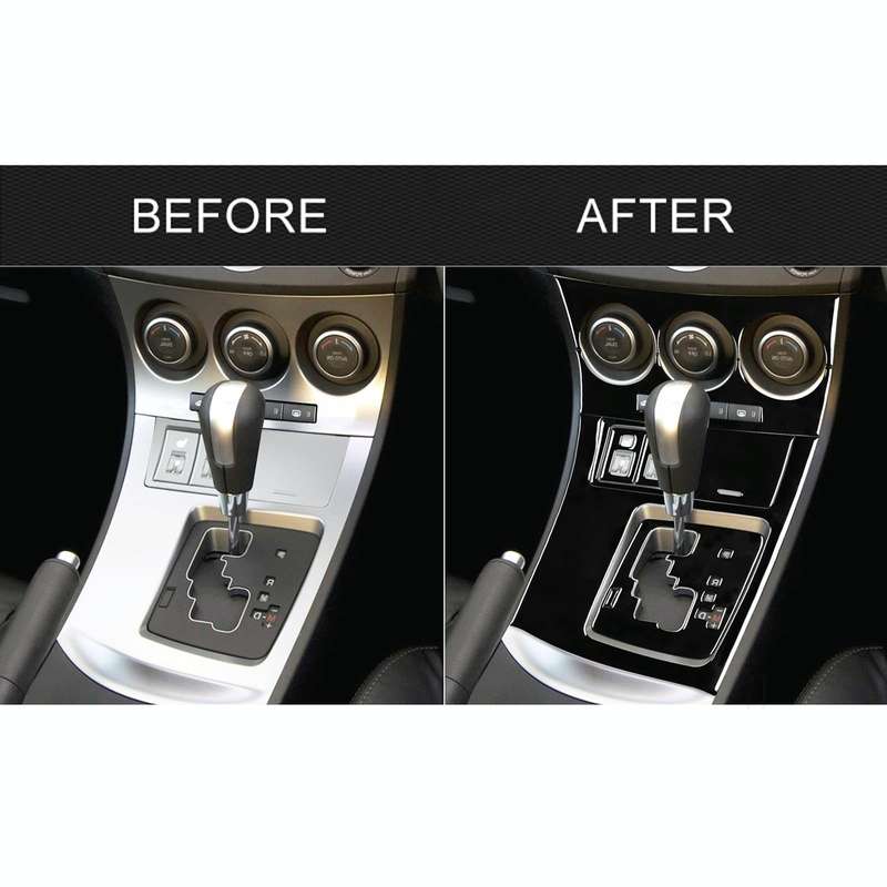 For Mazda 3 Axela 2010-2013 9 in 1 Car AC Gear Panel Set D Decorative Sticker, Right Drive