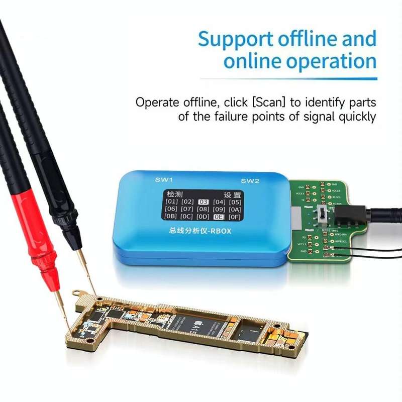 JCID Rbox Bus Analyzer for iPhone and Android Signal Faults Detection